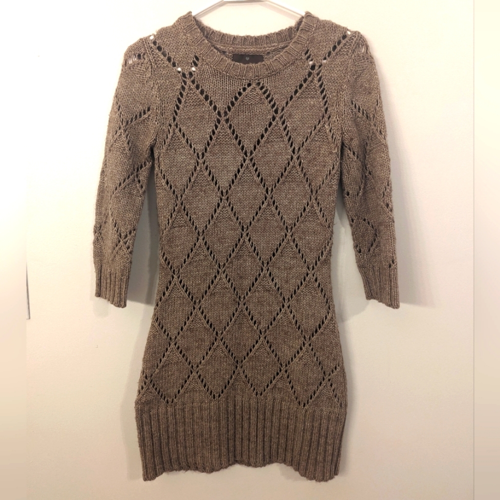 Fenn Wright Manson Sweater Dress Wool Blend Size XS Beige/Taupe